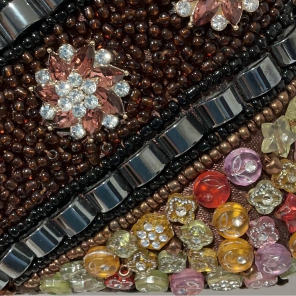 Beautiful Handmade Multi-Beaded Handbag Clutch Special Occasion Evening Bag - Picture 7 of 13